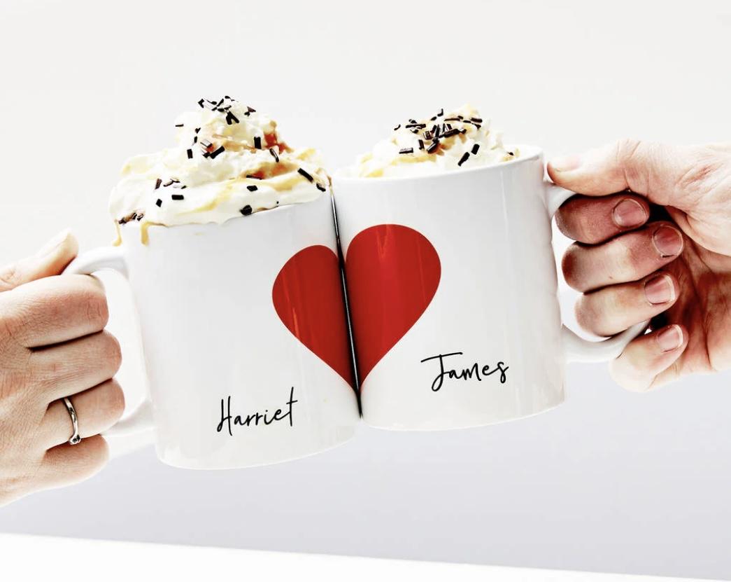 Personalised Cups / Mugs Initials In Arabic & English