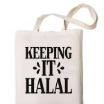 Tote Bag HALAL With Same Text Pouch