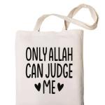 Tote Bag ALLAH Judge With Same Text Pouch