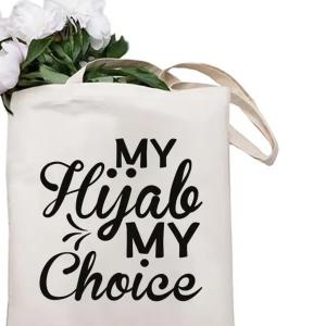 Tote Bag My Choice With Same Text Pouch